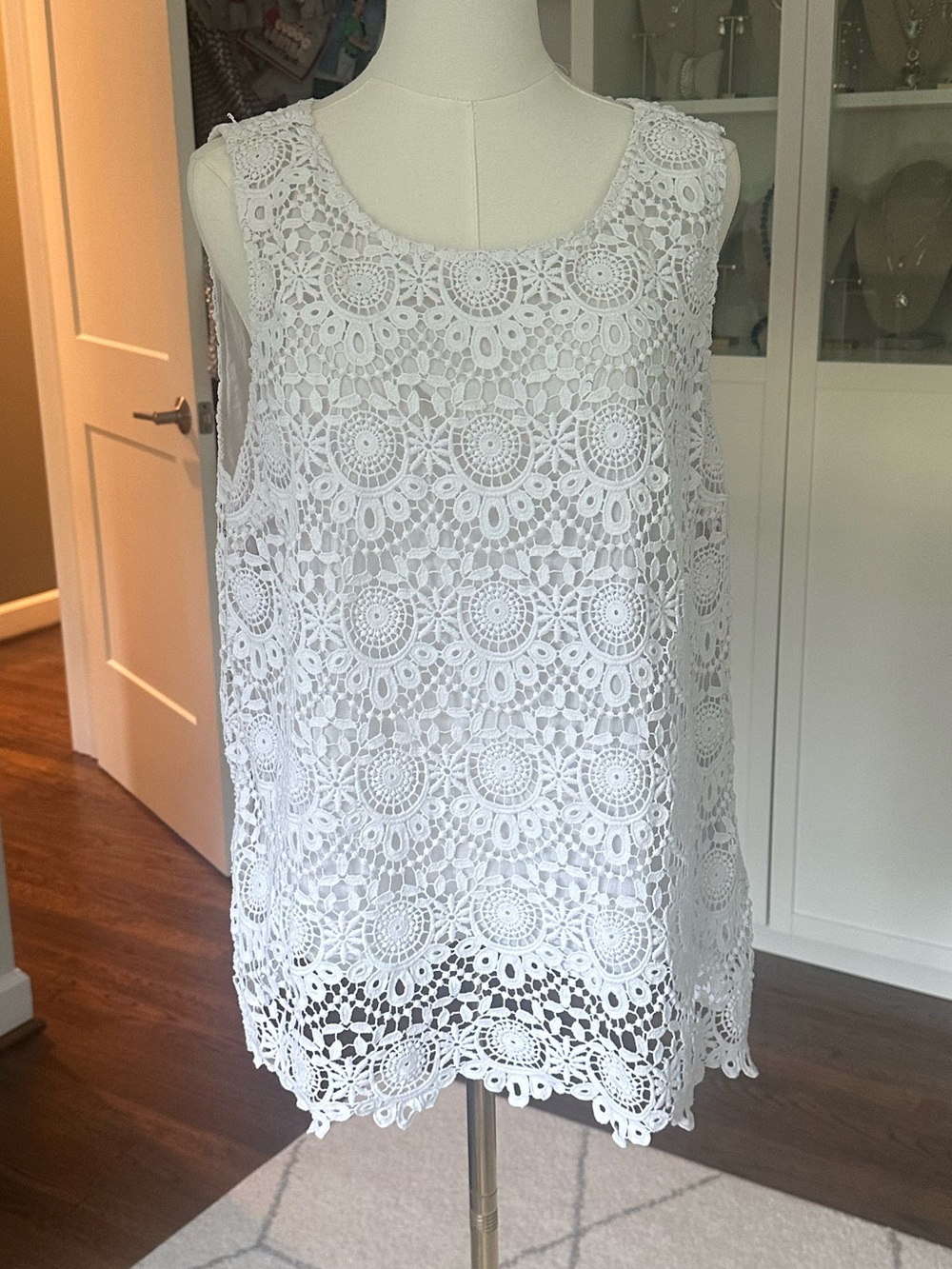 Lilly Pulitzer for Target White Lace Crochet Tank Top